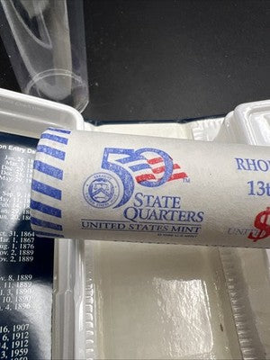 US Mint Certified 2001 D Rhoad Island State Statehood Quarter Roll BU UNC