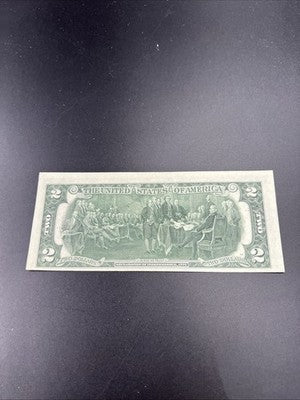 1976 $2 Two Dollar Bicentennial Bill Brookyln NY Postmarked (no Stamp) UNC #276