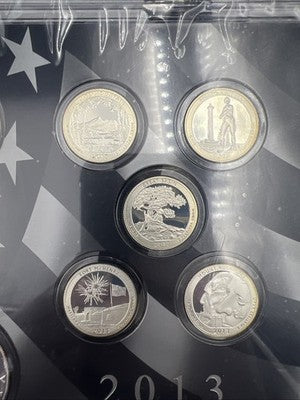 2013 Limited Edition US Silver Proof Set Complete w/ Box COA SK#a