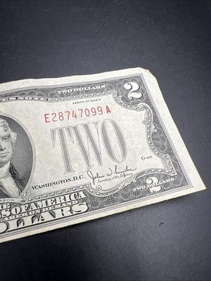 1928 G $2 USN United States Note Red Seal Fine Circulated #099