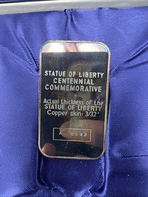 1986 Statue of Liberty Centennial 1 Oz Silver Bar PQ Toning Toner