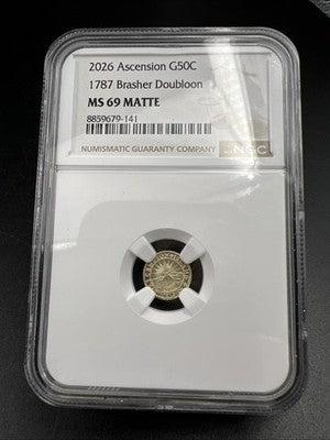 2026 Ascension 1787 Brasher Doubloon g50c Half Gram 0.5 G Gold