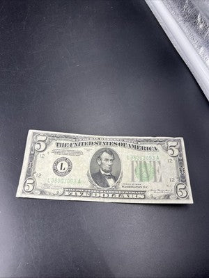 1934 $5 FRN Mule San Francisco District Federal Reserve Note Choice VF Very Fine