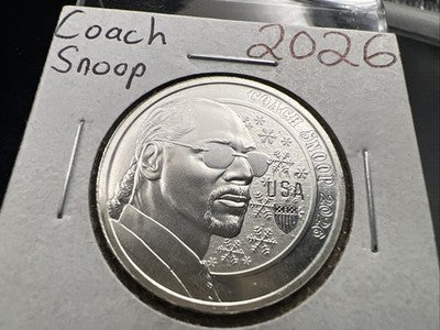 2026 1/2 Oz Silver Coach Snoop US Olympics Coin Uncirculated