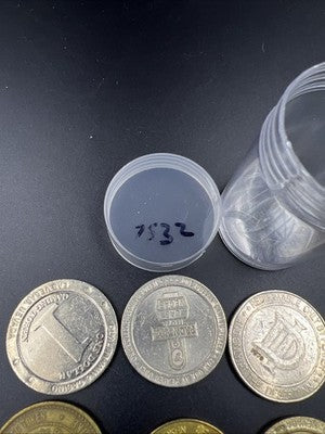Lot of 20 $1 Casino Dollar Gaming Tokens Metal Circulated Conditions SKU#7532