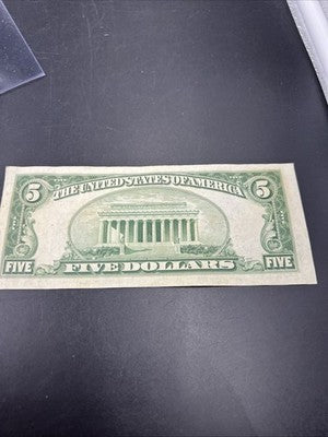1934 D $5 US Silver Certificate VF Very Fine Circ Neat Serial Number