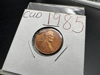 1985 P 1c Lincoln Memorial 1c Penny Coin Major Die Cud Error CH/Gem BU UNC sku#2