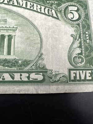 1934 $5 FRN Mule San Francisco District Federal Reserve Note Choice VF Very Fine