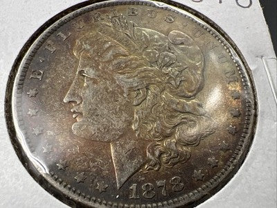 1878 P Reverse 1879 $1 Morgan Silver Dollar Coin VF Very Fine Neat Toning OBV