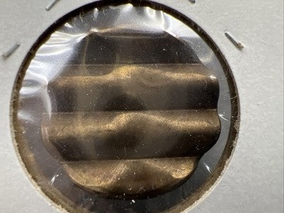 Waffled Cancelled Blank $1 US Small Size Brass Dollar