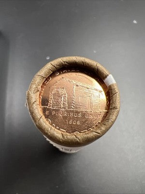 50 Coin US Mint BU Roll 2009 P Birthplace Log Cabin Lincoln Commemorative Cents