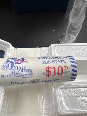US Mint Certified 2001 D North Carolina State Statehood Quarter Roll BU UNC