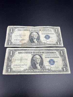 Wide and Narrow Variety 1935 D $1 Dollar Silver Certificate Set Very circ #57