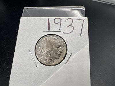 1937 P 5c Buffalo Nickel Coin Choice EF XF Extra Fine Circulated