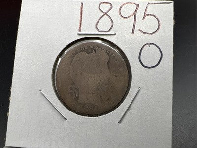 1895 O 25c Barber Silver Quarter Coin Very Circulated SKU#A