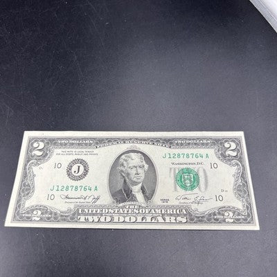 1976 $2 Two Dollar FRN Federal Reserve Note District J XF EF Circ #764