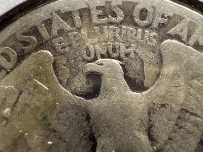 1941 25c Washington Silver Quarter Coin AG DDR Reverse Double Die Variety