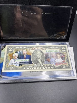 Barbara Bush Colorized 2013 2 Two Dollar Federal Reserve Note Unc #87