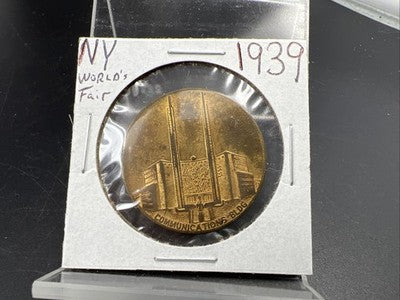 1939 NY World's Fair Communications Building Medal CH AU