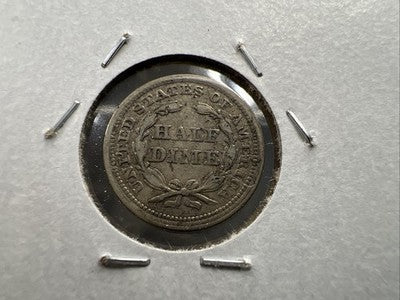 1854 With Arrows 5c Seated Liberty Silver Half Dime VF Very Fine Circ