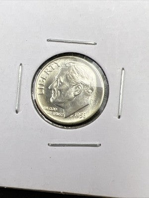 2 Coin Roosevelt Collector's Lot 1955 S 1958 D 10c Silver Dime Coins BU SK#a