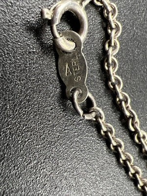 Tiffany & Co. Necklace Paloma Picasso X Kiss Graffiti Necklace Silver 16" USED