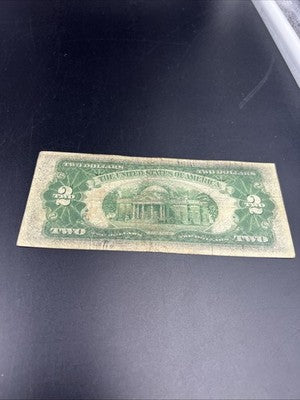 1928 G $2 Two Dollar Legal Tender United States Red Seal Note Good Circ #914