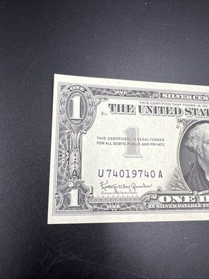 1957 B $1 One Dollar Blue Seal Silver Certificate UNC Unc #40