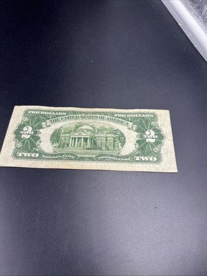 1928 G $2 Two Dollar Legal Tender United States Red Seal Note VG Circ #6222