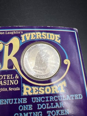 Riverside Resort $1 Casino Gaming Token Uncirculated In Display Pack SKU#B
