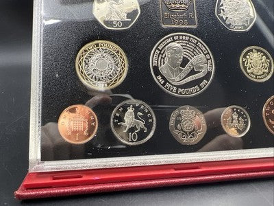 1998 United Kingdom Deluxe Proof Coin Set with COA #A