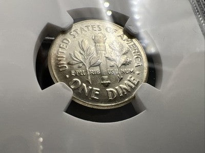 Large Cupped Broadstrike Error 1946 P 10c Roosevelt Silver Dime NGC UNC Details
