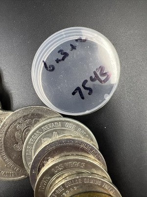 Lot of 20 $1 Casino Dollar Gaming Tokens Metal Circulated Conditions SKU#7543