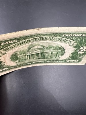 1928 G $2 USN Red Seal Legal Tender Note CH Fine / VF Cric #851