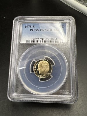 1978 S Roosevelt Copper Nickel Dime Coin PCGS PR69 DCAM #084 Proof