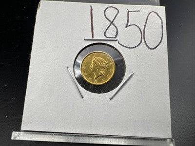 1850 Liberty Head Type I Gold Dollar $1 Choice VF Very Fine Circ