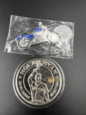 Africa Coin Set Liberia Nolan Ryan Dollar & Somalia Harley Davidson Dollar UNC