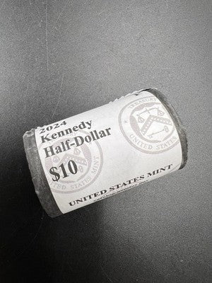 U.S. Mint Wrapped 2024 P 50c Kennedy Half Dollar 20 coin Roll BU