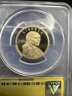 2013 S $1 Sacagawea Native Delawares Treaty Dollar Gem Proof ANACS PR70 DCAM