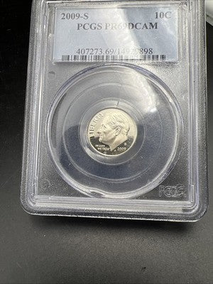 2009 S 10c Roosevelt Clad Copper Nickel Dime Coin PCGS PR69 DCAM #898