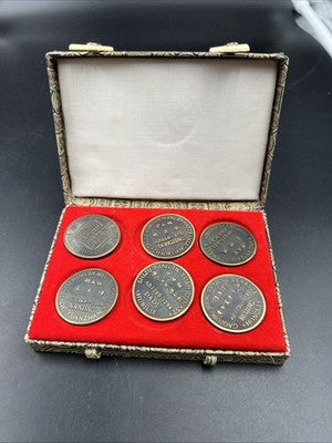 Portrait of Chinese Kings Beijing Dongjing etc Cities of China 6 Medal Set Circ