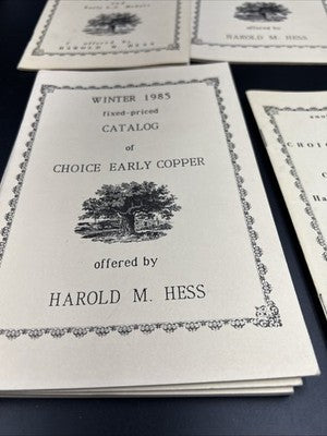 Lot of 6 Vintage Harold Mess Early Copper & Token Catalogs early 1980s