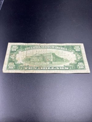 1934 A $10 FRN Ten Dollar Federal Reserve Note New York District VG Circ #96