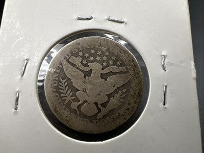 1893 P 25c Barber Silver Quarter Coin AG Circulated SKU#A