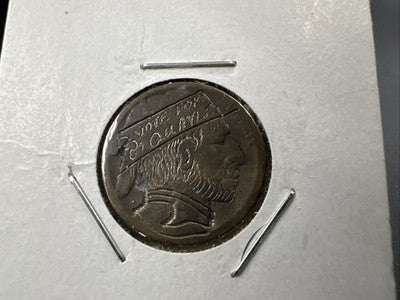 Hobo Buffalo Nickel Coin Modern Carving SKU#P