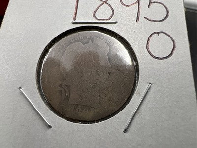1895 O 25c Barber Silver Quarter Coin Very Circulated SKU#A