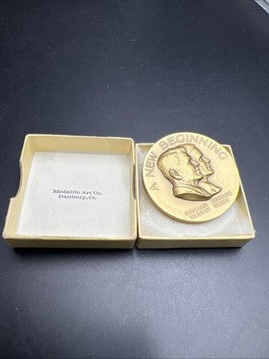 Ronald Reagan A New Beginning Many Thanks Medallic Art Co Large Medal Gem UNC