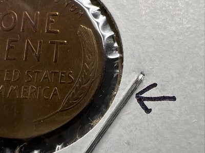 1953 P 1c Lincoln Wheat Cent Penny Retained Cud Error Coin CH VF/ XF Circ