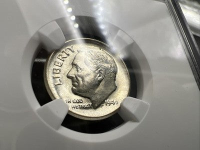 Large Cupped Broadstrike Error 1946 P 10c Roosevelt Silver Dime NGC UNC Details