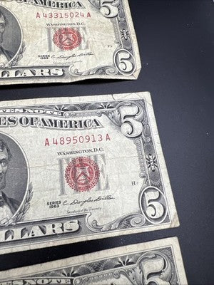 1963 $5 USN Very Circ Five Dollar United States Notes #926